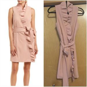 MILLYSleeveless Ruffled Wrap Dress